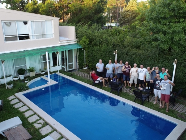 Equipe do programa na Pousada Bambys: encontro com pescadores de outros lugares do país